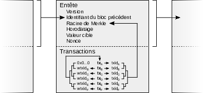Schéma d’un bloc de Bitcoin (avec SegWit).